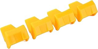Pacote com 4 protetores de aro de roda amarelos, protetor de mandíbula de aperto do trocador de pneus, inserções de plástico capa de braçadeira de mandíbula para trocadores de pneus