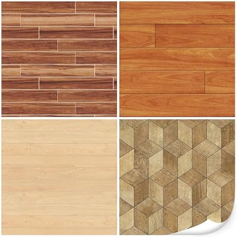 DKDDSSS 4 Sheets Self-Adhesive Dollhouse Flooring Cover