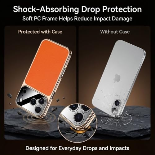 Coque en cuir véritable iPhone 17 Pro Max élégante verte