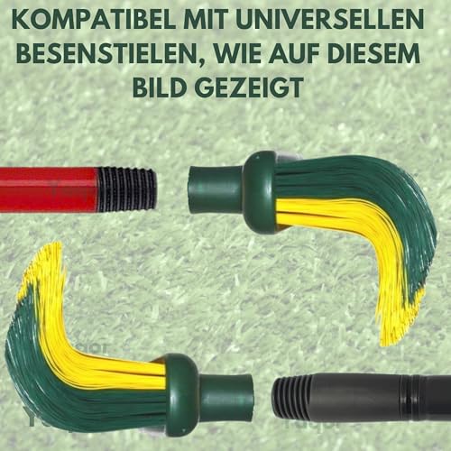 Krallenbesen Oder Kunstrasen Besen Oder Bürste Ohne Stiel, Kompatibel Mit Universalstiel, Perfekt Für Pflege Und Reinigung Von Garten, Terrasse Und Kunstrasen.