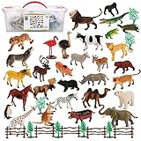 Migration 50 Piece Large size Animal Set 30 Animals & 20 Accessories in a Storage Container