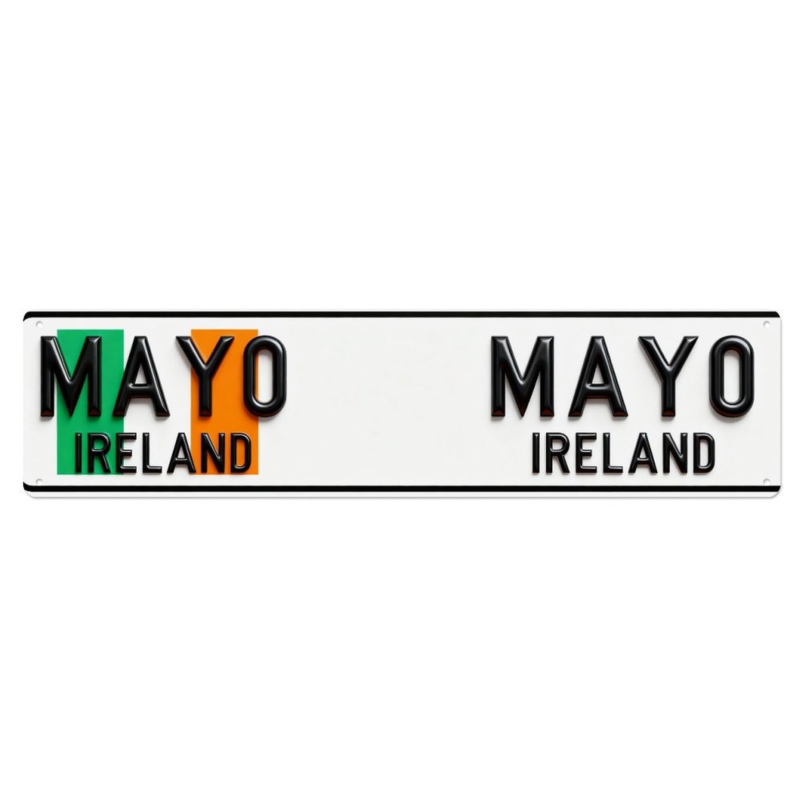 Mayo Ireland Green Orange Black Tin Sign Vintage Metal Sign Home Bar Garden Indoor & Outdoor Wall Decor Retro Metal Poster 4x16 Inch