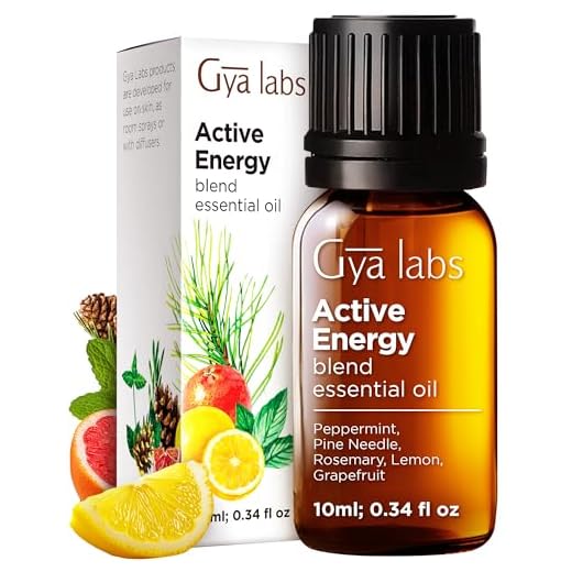 Gya Labs Active Energy Essential Oil Blend (10ml) - Refreshing & Energizing