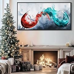 Blue & Red Wine Glass Wall Art-F