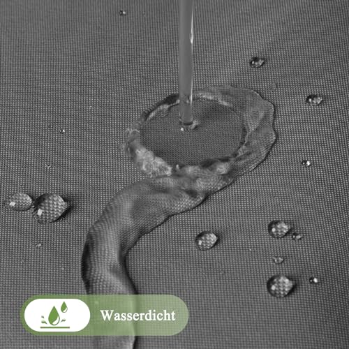 AooHome Duschvorhang 180X200cm Textil, Grau Duschvorhänge 120g/m² Farbverlauf Badvorhang Wasserdicht Waschbar Antischimmel mit 12 Duschvorhangringen(Weiß nach Schwarz)
