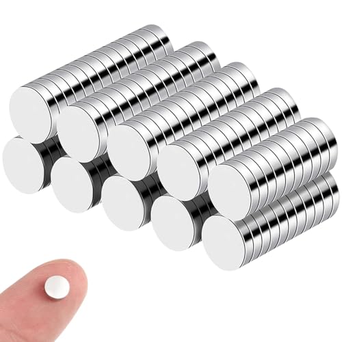 100 Stück Magnete Klein, 6mm Neodym Magnete Stark Magnet Rund mit Aufbewahrungsbox für Pinnwand Magnettafel Kühlschrank