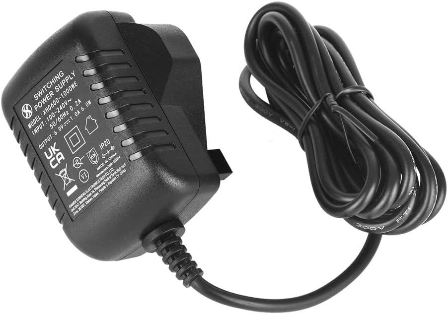 AC to DC 6V 1A Power Supply Adapter, Plug 5.5mm x 2.1mm, Center Positive