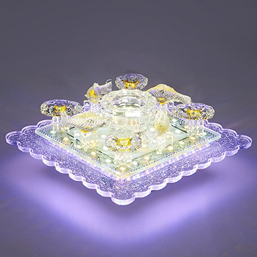 Plafonniers feux de couloir LED Crystal éclairage allée carrée et hall 33W