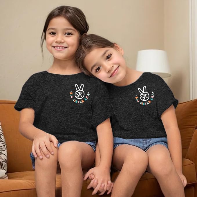 Big Sister Shirt Toddler in My Big Sister Era Shirts Promoted to Big Sister Tees Baby Girls Announcement Short Sleeve Tops - Image 5