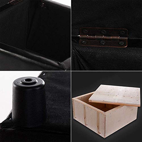 Pouf de salon en cuir blanc pour s'installer autour de la table basse - 4