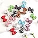 Bow Beads for Pens 10 Pcs Rhinestone Focal Bead for Crafts Fits for Beadable Pens Jewelry Making Braclets Bling Chunky Glitter Beads for DIY Supplies