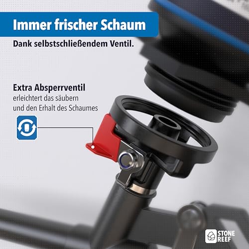 PU Schaumpistole - Teflonbeschichtete Dosierpistole aus Metall | Ergonomischer Griff für Präzises Auftragen von Bauschaum und Montageschaum | Profi-Werkzeug für Abdichten, Füllen und Dämmen