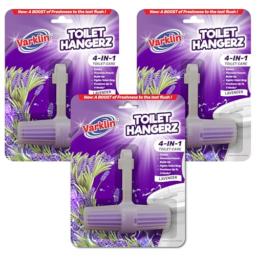 Image of Toilet Rim Hangerz - Buy 2 Get 1 Free | Lavender Pack 3 | Automatic Bowl Cleaner | Soothing Lavender Freshness for Your Washroom | Easy-to-Use Toilet Bowl Cleaner | Lasts Upto 4 Weeks