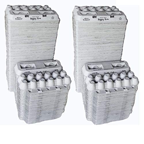 Printed Egg Cartons with Blank Area for Your Custom Stamp- 250 Carton Bulk Wholesale Pack