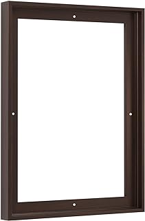 Pixy Canvas 22x28 inch Floater Frames for Canvas Paintings | Floater Frame for Stretched Canvas and Canvas Panels | 1-3/8" Thick for 3/4" Deep Canvas (Dark Walnut, 22 x 28 inch)