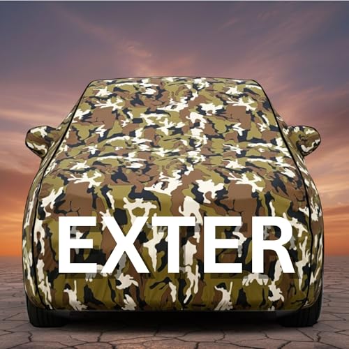 Image of Premium Jungle Series 100% Waterproof Car Body Cover for Exter Cover (All Models) with Mirror Pockets | Triple Stitched, Elastic, Custom Fit, Heat Resistant, Anti-Dust, All-Weather Cover