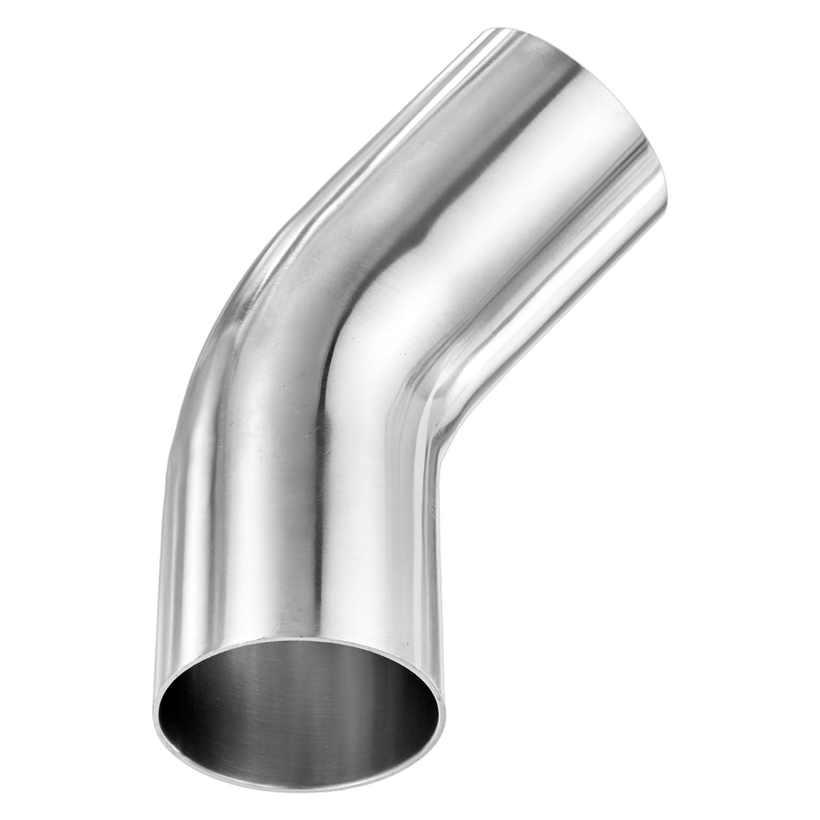 Photo 1 of M METERXITY OD 2 Inch 45 Degree Mandrel Bend Elbow, Thicken 1.5 mm 304 Stainless Steel Exhaust Elbow Pipe for Car Modified Exhaust System, Stair Handrail Bend, Height 155 mm
