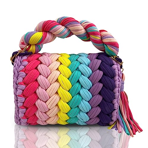 Image of Evening Clutch Bag for Women, Handmade Crochet Wedding Party Purse, Small Flap Formal Crossbody Handbag Evening Clutch