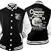 Hombre Chaqueta College Champion Super Bowl Fútbol Americano Old School - Negro,...