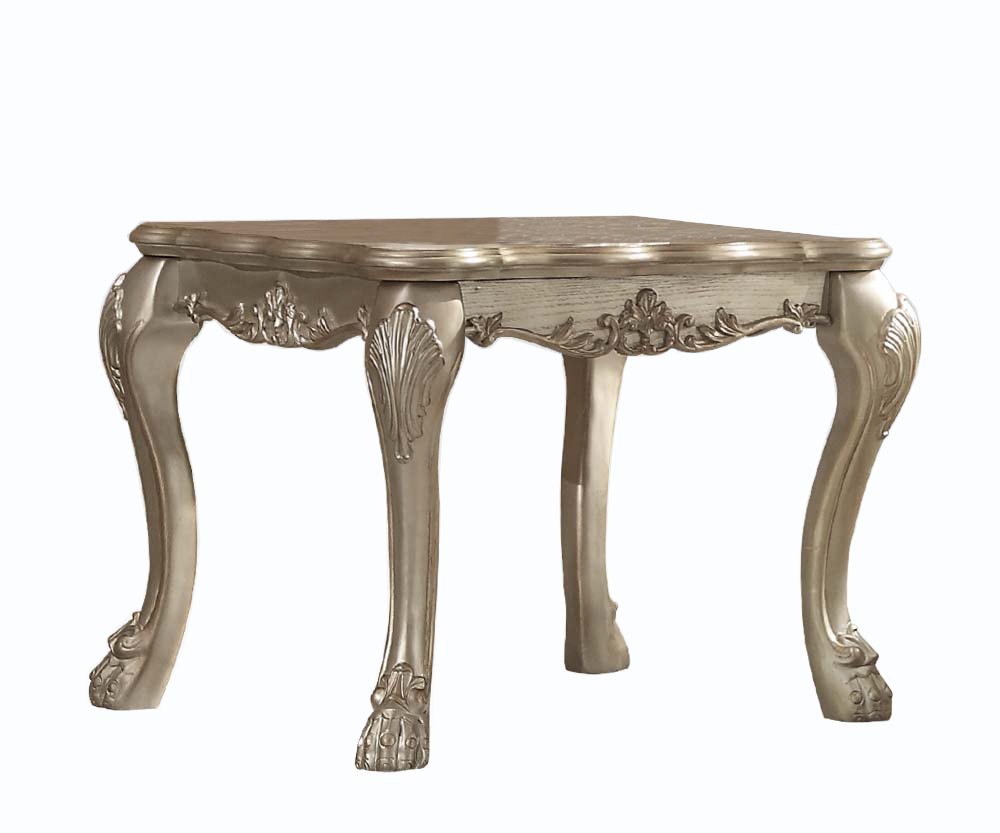 Photo 1 of ACME Dresden End Table - - Gold Patina & Bone