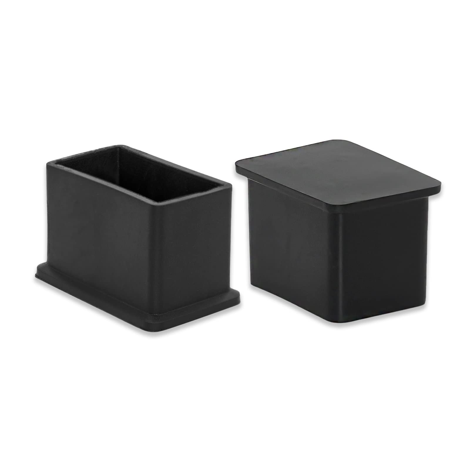 Flyshop Furniture Feet Ferrules Caps Chair Leg Floor Protectors Flexible PVC Furniture Table Covers, Rectangle Legs, 8PCS, 13/16" x 1-3/16", 20 x 30 mm, Black