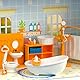 Puppenhaus Möbel Set Badezimmer, 18 Stück Miniatur Möbel Set Badewanne Toilette Waschbecken Schrank Kleiderbügel, Puppenhaus Zubehör Deko 1:12 Puppenhaus Deko für Kinder ab 3 Jahren