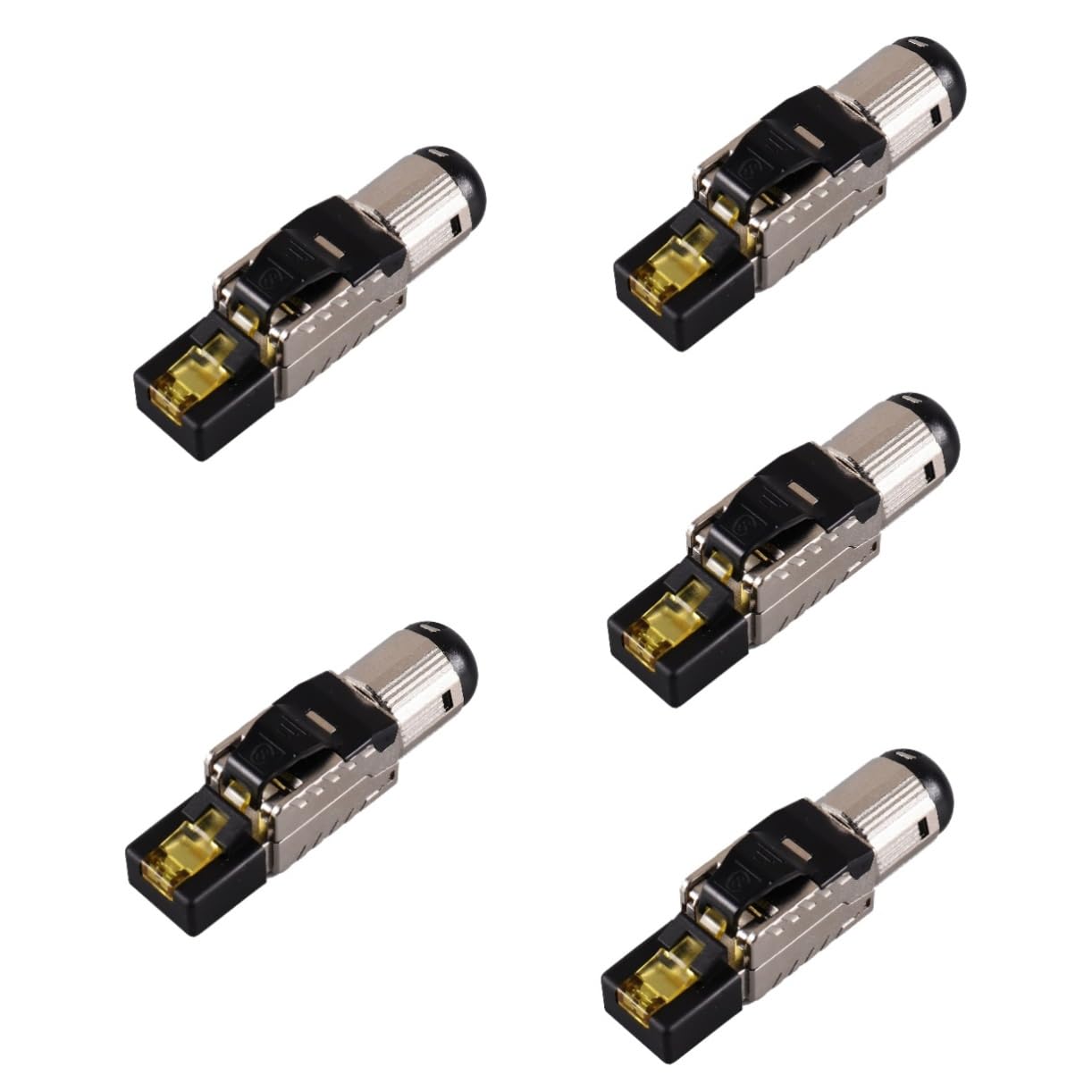 Housoutil 5St multi Kabel Cat8- W-lan Zu routers gilm laptip externer Cat8-Stecker Durchgang durch modulare Stecker Cat-8-Anschlüsse Phosphorbronze