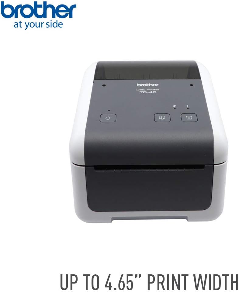 Brother TD4410D 4-inch Thermal Desktop Barcode and Label Printer, for Labels, Barcodes, Receipts and Tags, 203 dpi, 8 IPS, Standard USB and Serial : Office Products
