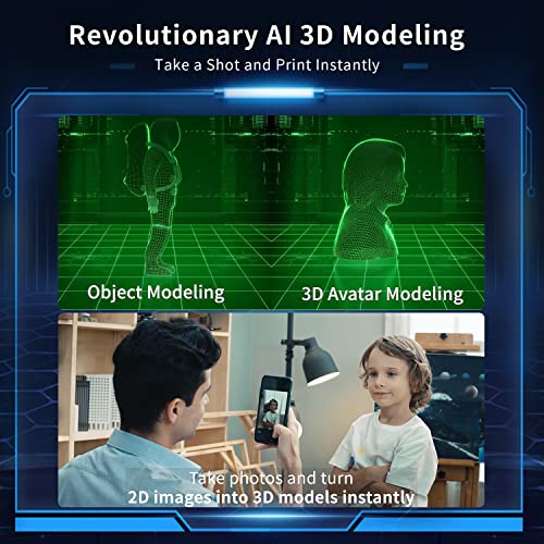 3D Printer, Intelligent App Control Ai 3D Desktop Printer,Fast Printing, Photo Modeling,Auto Levelling,Built-In Model Library,Printing Size 3.9'' X 3.9'' X 2.3'' Inch #TOP4