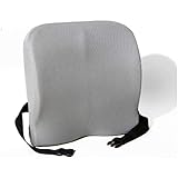 Coop Home Goods - Lumbar Support Back Cushion - Helps Relieve Lower Back Pain - Colling Back Pillow for Office Chair, Car Seat - Bamboo Charcoal Memory Foam - Adjustable Strap - Breathable Mesh - Gray