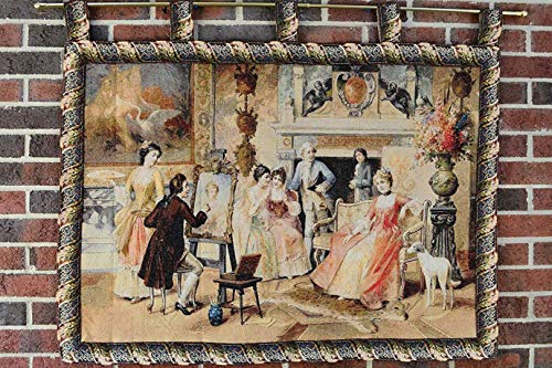 Tache Victorian Picture Day Woven Tapestry Wall Hanging Art Decor 28" X 41" #TOP2