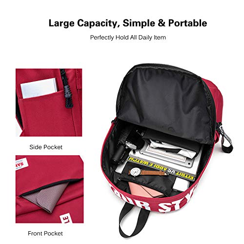 FANDARE Unisex Rugzak Schoolrugzakken Schooltassen Heren Dames Schulrucksack Schulranzen voor 15.6 inch Laptop reizen Schooltas Daypacks Polyester Zwart - Image 6