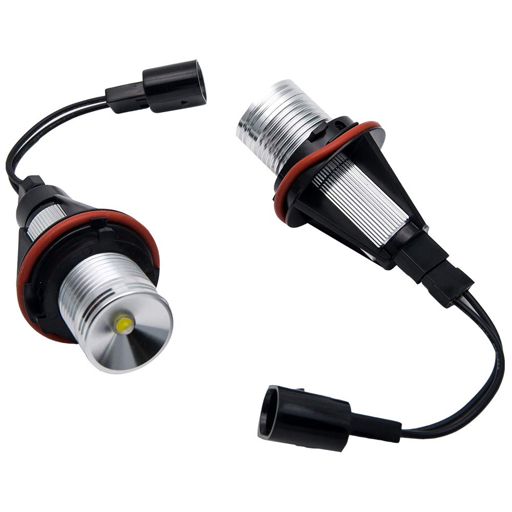 Baceyong 6W 6000 K 2 LED Angel Eye, luce di segnalazione per auto HID Xenon bianco per E39 E87 E60 E63 E64 E65 E66 E53 OEM