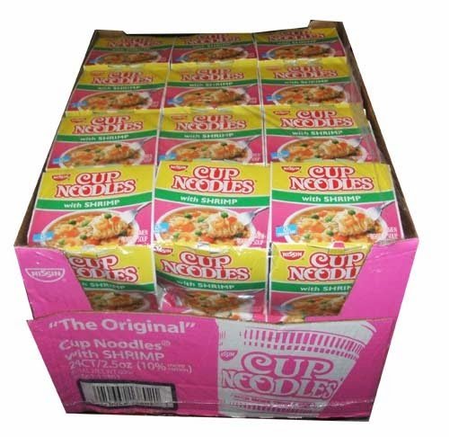 Nissin the Original Cup Noodles with Shrimp 24- 2.5 Ounce Cups