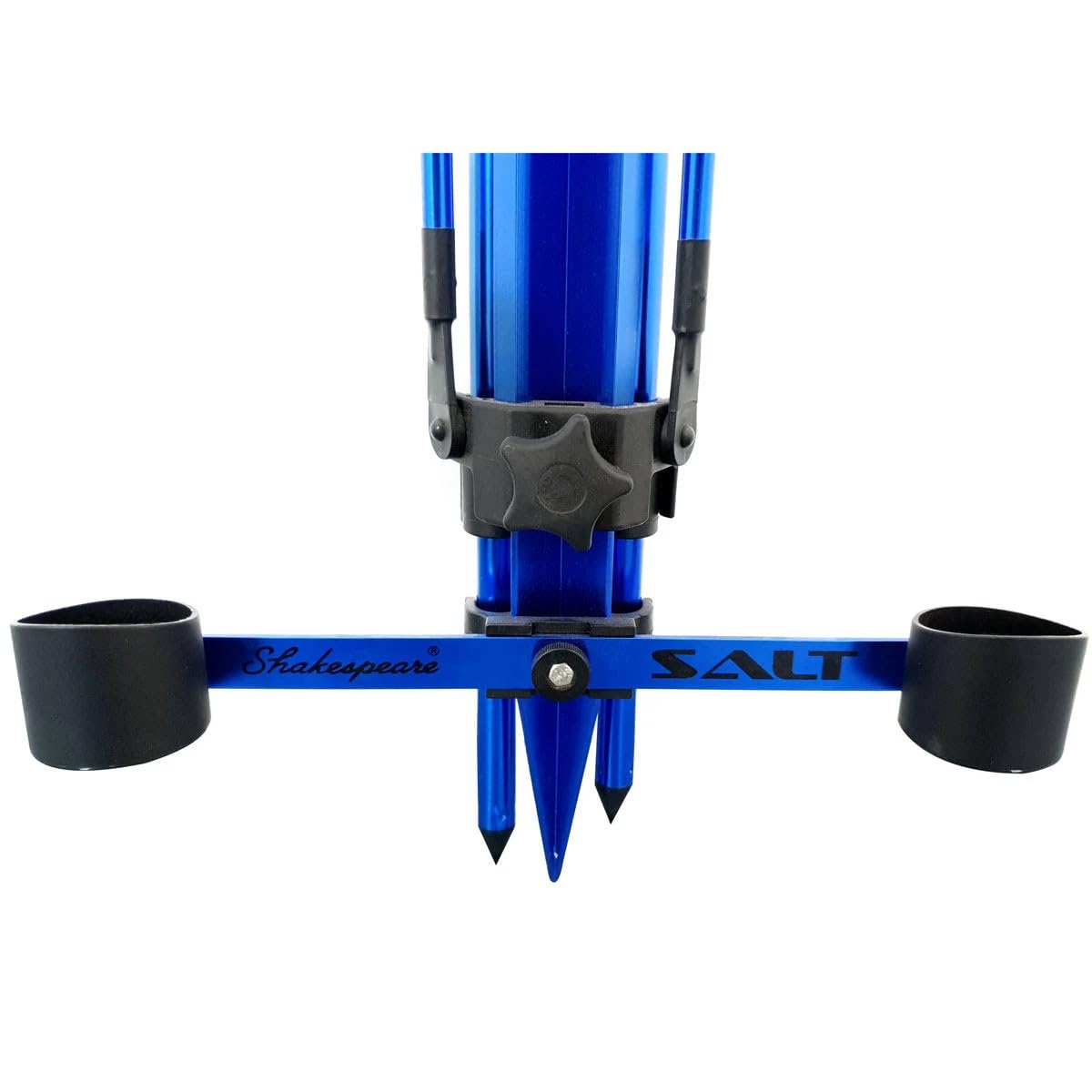 Shakespeare Salt Beach Rest, Treppiede di supporto per canna da pesca, 125-204 cm, colore: Blu/Nero