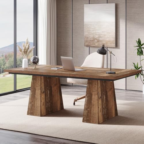 Tribesigns 63-Inch Executive Desk, Large Office Computer Desk with Double