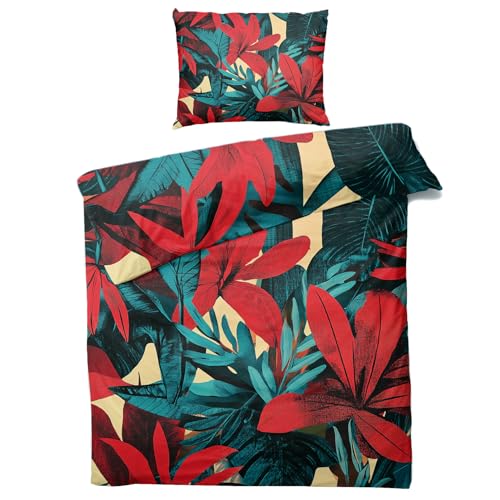 Linge de lit 1 personne parure réversible microfibre luxe - 3