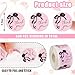 Whaline 500Pcs Pink Black Bow Thank You Stickers Watercolor Bow Seal Decals Round Adhesive Labels for Coquette Birthday Wedding Party Favors Supplies, 1.5 Inch