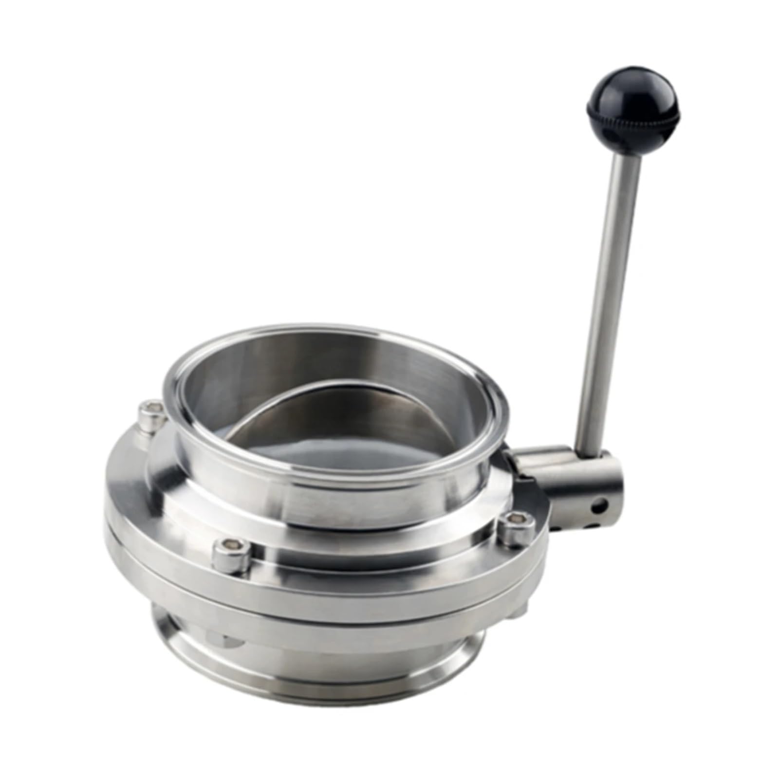 BALYDLUL 2" φ51 Stainless Steel 304 Sanitary Butterfly Valve Tri Clamp OD 64mm