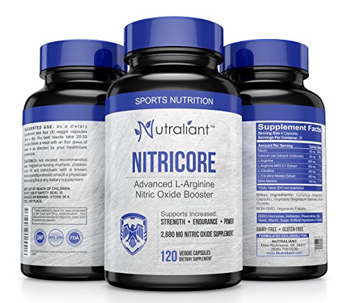 Nitric Oxide Supplements For Men - EXTRA Strength 2,680mg L Arginine NO Booster with L Citrulline + Beta Alanine - Preworkout Pill Increases Blood Flow, Gain Muscle Size & Strength 120 Veggie Capsules