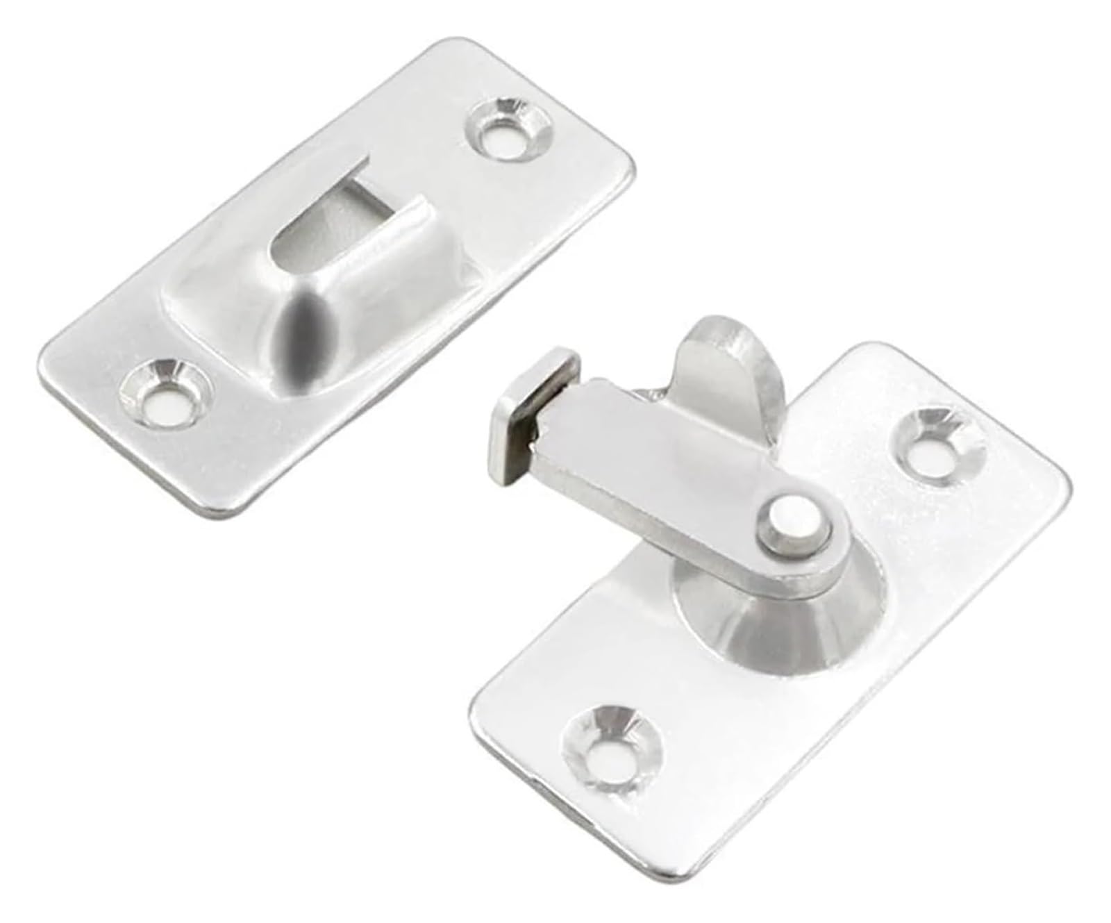 Door Bolt Right Angle Barn Latch Window Cabinet Lock Buckle Security 2pcs Multicolor(2pcssilver)