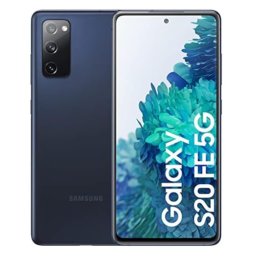 Samsung Galaxy S20 FE «Fan Edition», Téléphone mobile 5G 128 Go Bleu, sans carte SIM, smartphone Android, Version FR