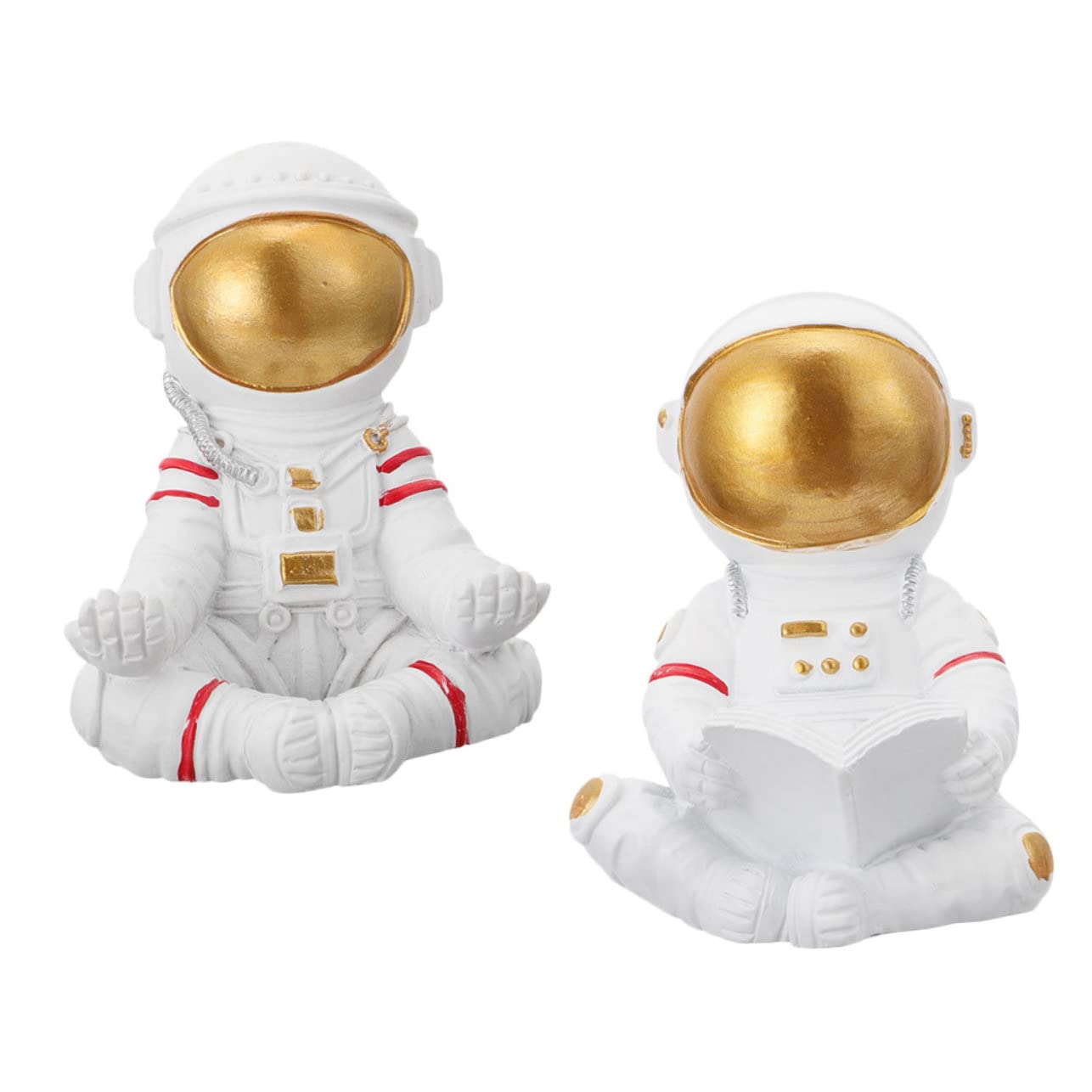 Hemobllo2pcs Mobile Phone Holder Decor Phone Mount for Desk Miniture Decoration Astronaut Phone Holder Mobile Phone Rack Tabletop Astronaut Ornament Desktop Adornment