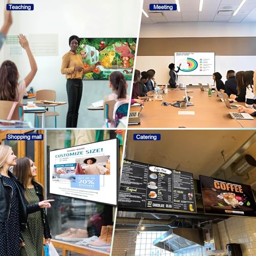 Image of 32inch Wall Mount Digital Signage, 2K UHD Touchscreen IPS Digital Display, 500nits High Brightness Monitor, CMS /U-Disk Plug&Play, 24 /7 Operation, Smart Split Screen, Android 11 OS Advertising Display