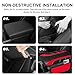 NBTEPEM Red Car Center Console Cover, Leather Car Arm Rest Cover Cushion with 2 Storage Bags, Universal Car Middle Console Cover Car Accessories Interior for Most Vehicles