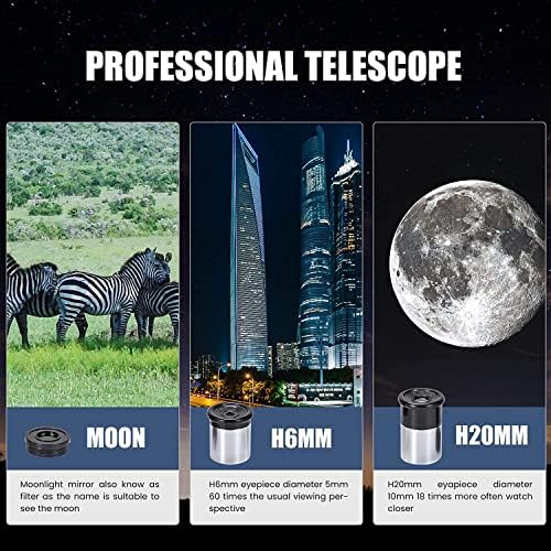 Telescope for Kids, Uverbon Telescope for Astronomy 360/50mm Astronomical Telescope 90X HD Outdoor Monocular Space Telescope with Adjustable Tripod for Kids Adult Beginners