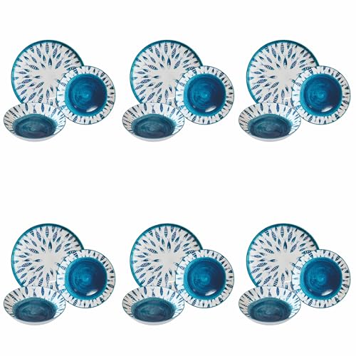 Servizio piatti 18 pezzi in porcellana, 6 posti tavola, Marechiaro