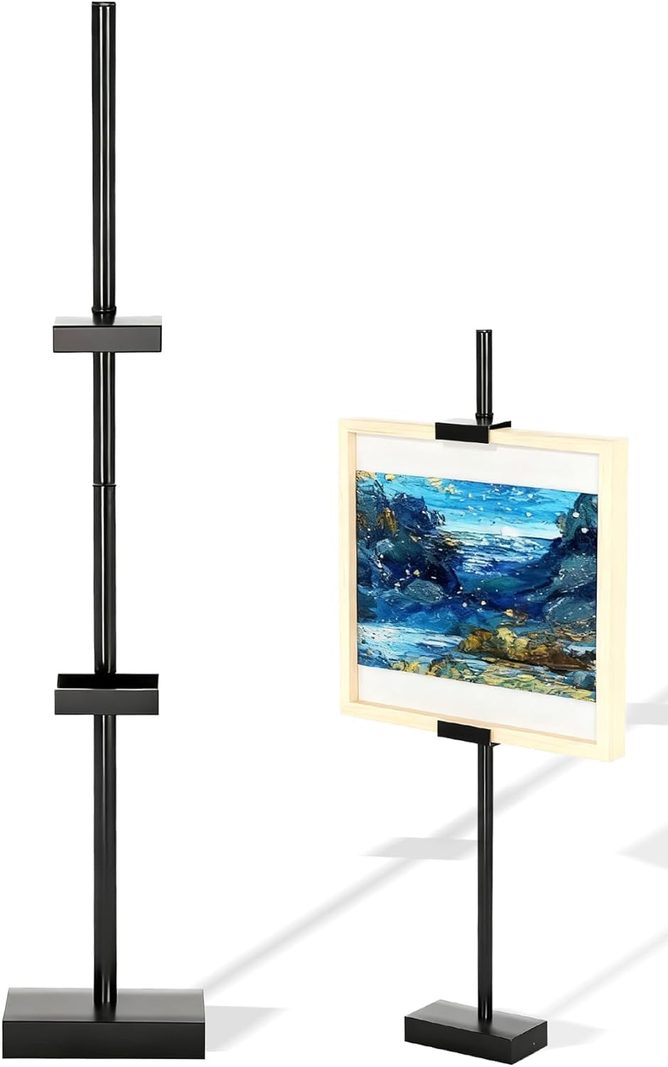 Adjustable Tabletop Easel Stand for display up to 30" H, Black Metal easel stand for Signs & picture frames,artworks,canvases,suitable for Home Decor,Studio,restaurant and Exhibition art easels