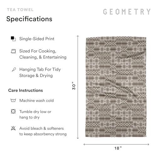 GEOMETRY Spring Kitchen Towels - Quick Dry Microfiber Cloth Spring & Summer Dish Towels for Kitchen Drying - Premium Quick Dry Towel - Sandy, 18" x 30" - 1-Pack — view 6