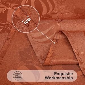 Smiry Thanksgiving Tablecloth 60x102 Inch, Fall Waterproof Damask Table Cloth for Rectangle Table, Pumpkin Fabric Jacquard Table Covers for Harvest Parties, and Holiday Dinner, Terracotta/Rust Smiry Thanksgiving Tablecloth 60×102 Inch Fall Waterproof Damask Table Cloth for Rectangle Table Pumpkin Fabric Jacquard Table Covers for Harvest Parties and Holiday Dinner TerracottaRust